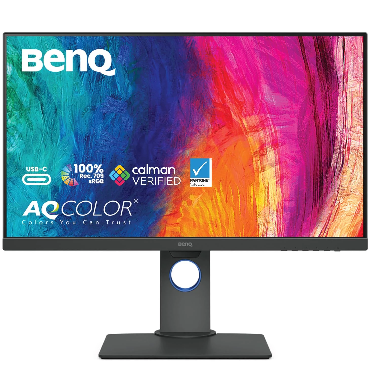 BenQ Designer Monitor PD2705Q 27" inch IPS LED Panel 60Hz QHD 100% sRGB, HDR10, KVM, USB C Charger